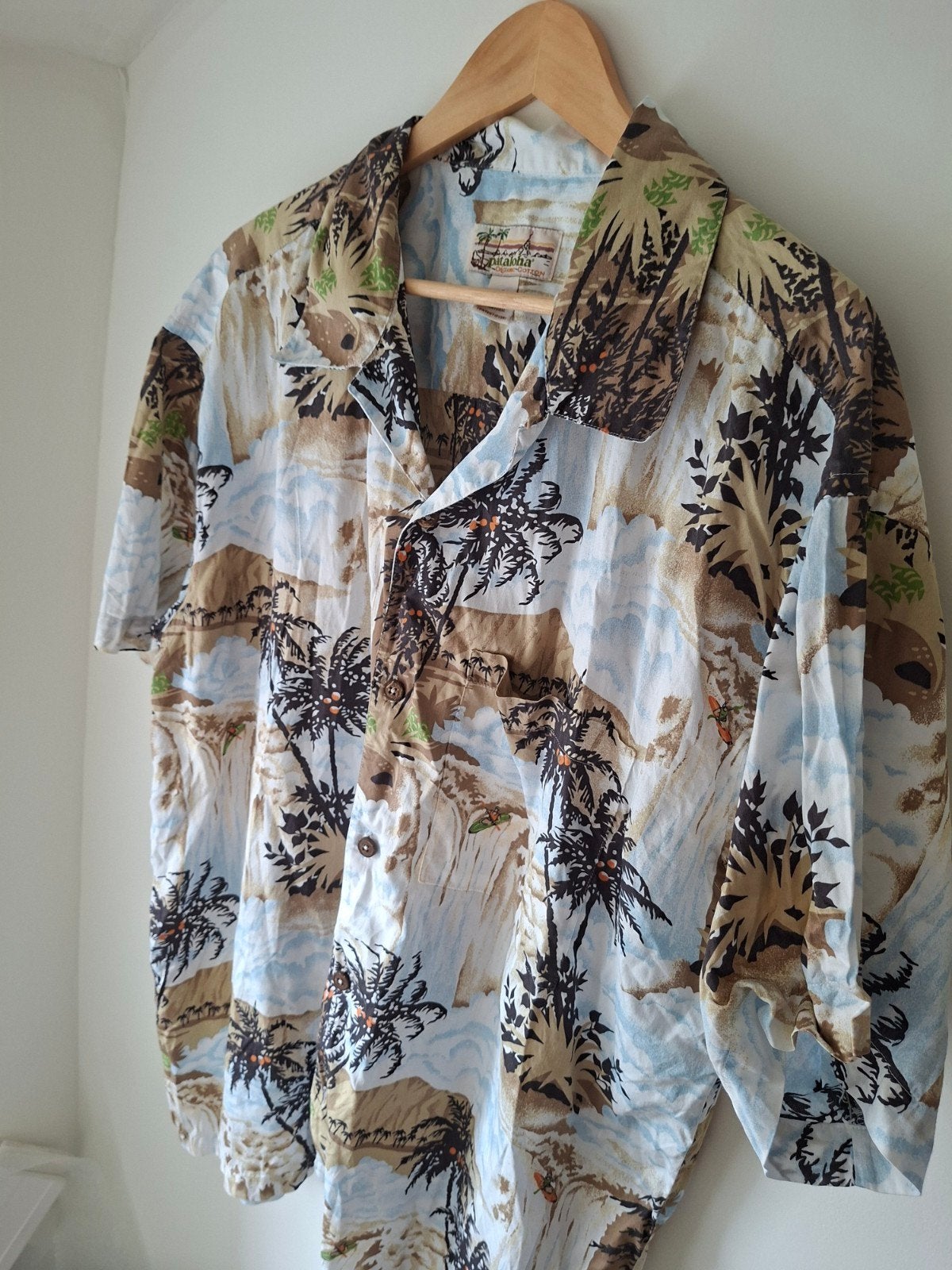Patagonia Hawaii Aloha shirt XL Organic Cotton, Kleding | Heren, Ophalen of Verzenden, Zo goed als nieuw, Halswijdte 43/44 (XL)