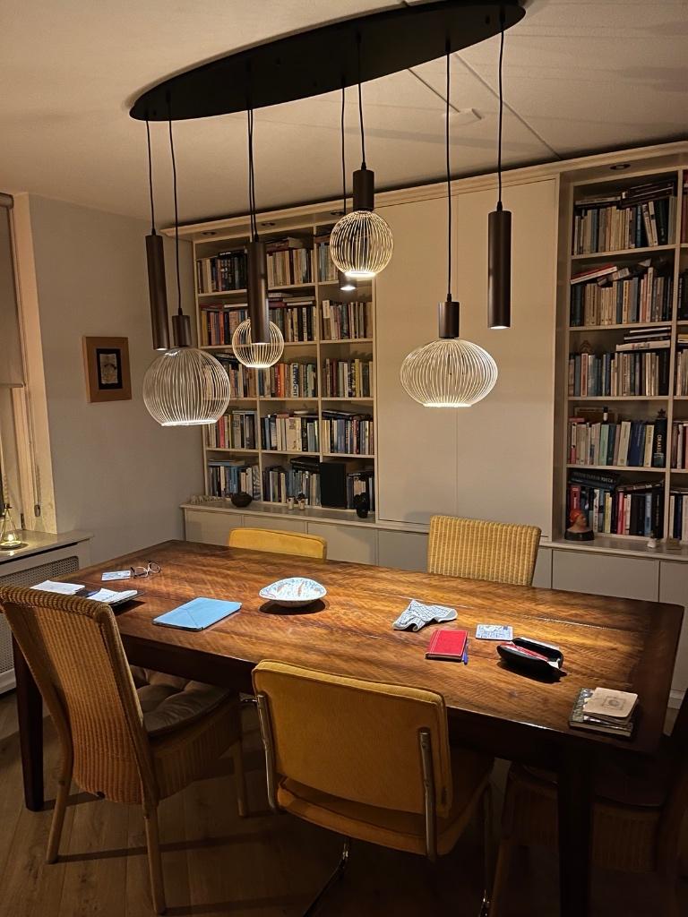 Eetkamer stoelen 5 stuks, Huis en Inrichting, Stoelen, Ophalen, Gebruikt, Overige kleuren, Riet of Rotan