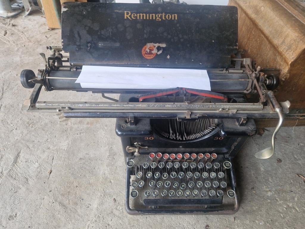 Remington antieke typemachine, Ophalen