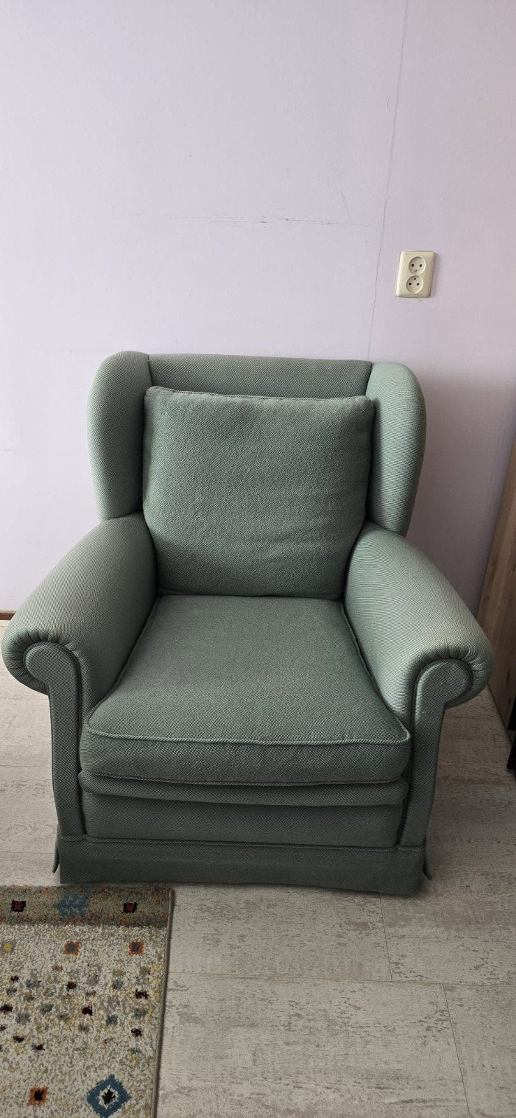 Comfortabele fauteuil - Groen - Gratis, Ophalen, Gebruikt, 75 tot 100 cm, Klassiek comfort