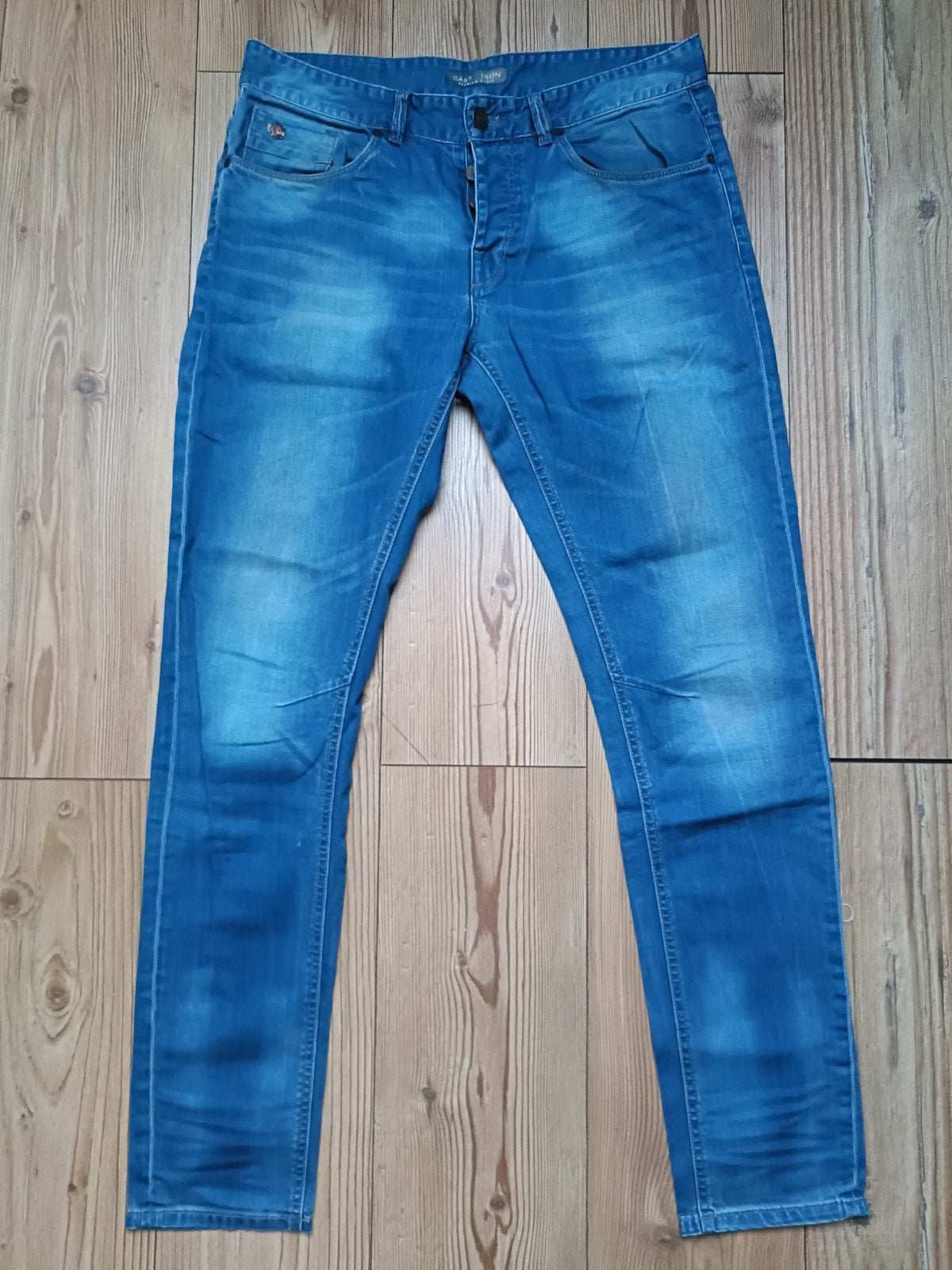 Cast Iron stretch maat 33-34, Ophalen of Verzenden, Zo goed als nieuw, Blauw, W33 - W34 (confectie 48/50)