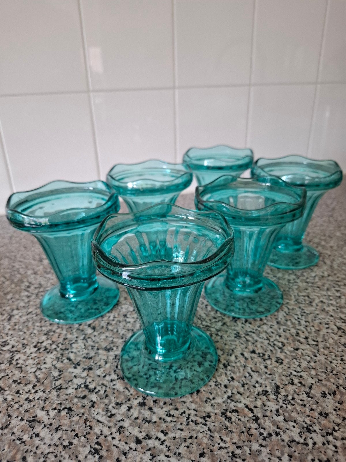 Set van 6 Franse Luminarc vintage ijscoupes, Ophalen of Verzenden