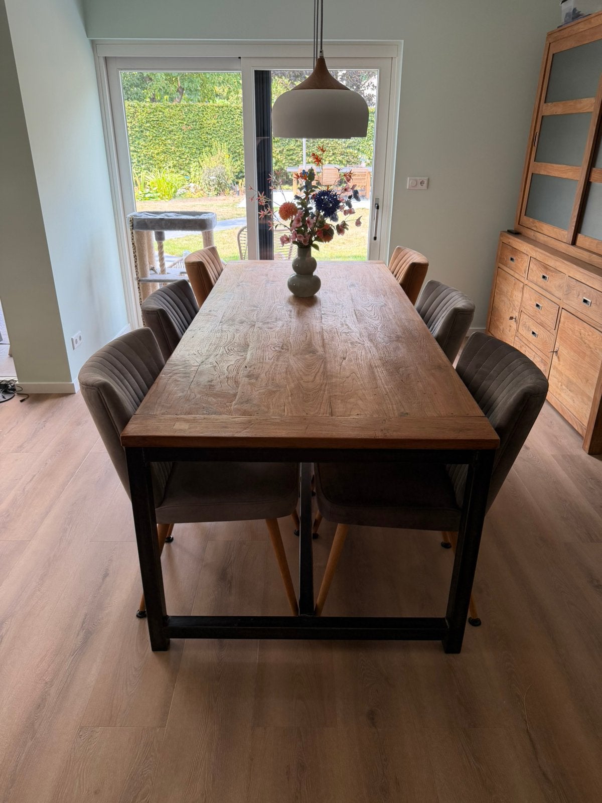 Mooie trendy eetkamerstoelen, 6 stuks, Huis en Inrichting, Complete eetkamers, Ophalen, Gebruikt, Trendy, 4 tot 6 stoelen