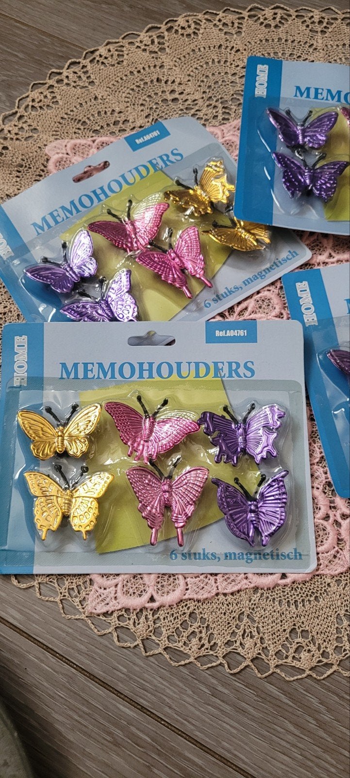 Magneetvlinders Memohouders - 24  stuks, diverse kleuren, Ophalen of Verzenden, Nieuw, Magneetbord