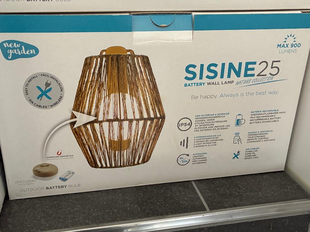 Wandlamp Sisine 25cm, Ophalen of Verzenden, Nieuw