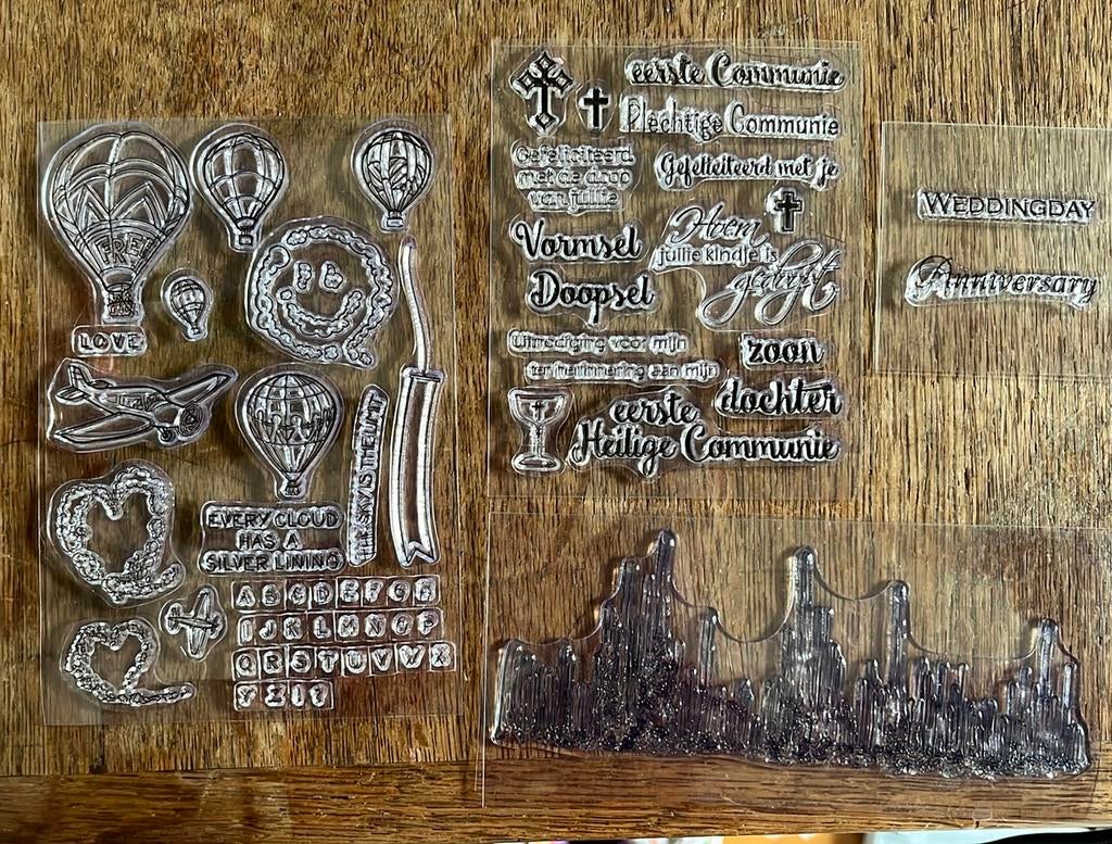 Nieuwe set transparante siliconen stempels, Ophalen of Verzenden, Zo goed als nieuw, Clearstamp