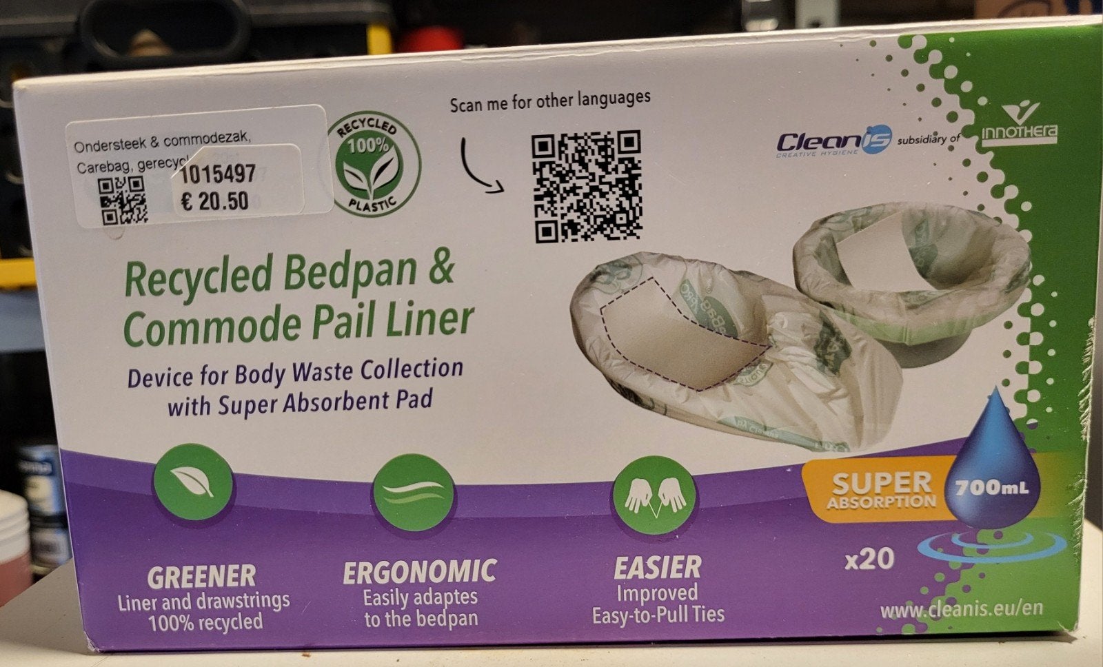 CAREBAG, Ondersteek- en WC-stoelbeschermer, Ophalen of Verzenden