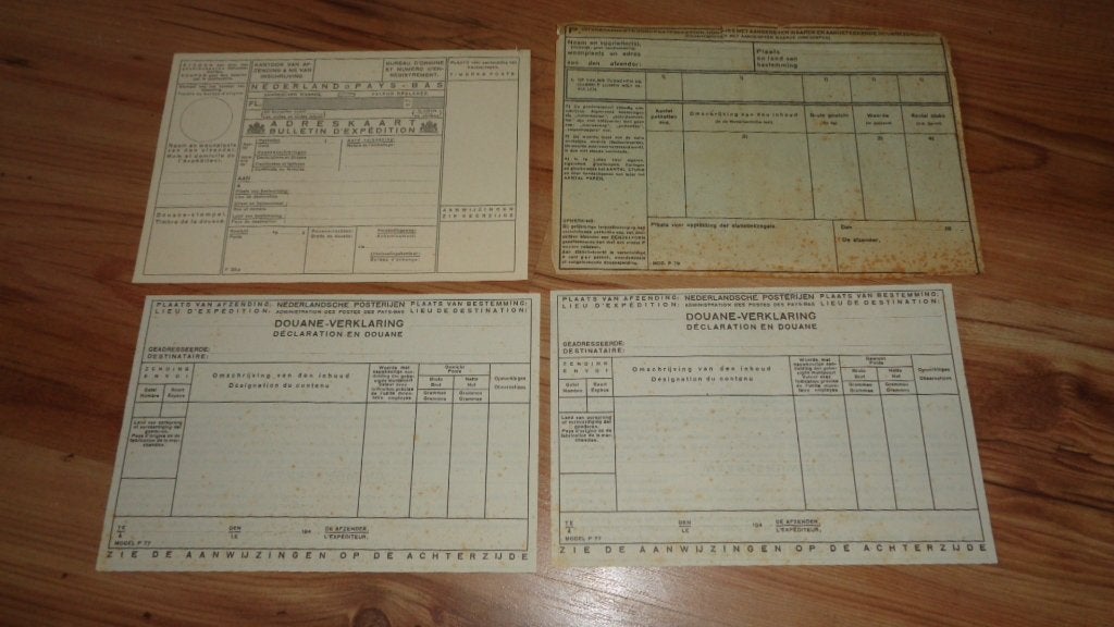 KNIL vooroorlogs Douane papieren soldaat, Verzenden, Landmacht, Nederland, Overige typen