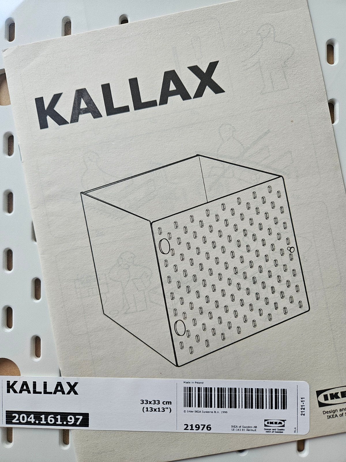 nieuw in de verpakking. IKEA KALLAX Inzet met deur, wit, 33x, Huis en Inrichting, Ophalen, Nieuw