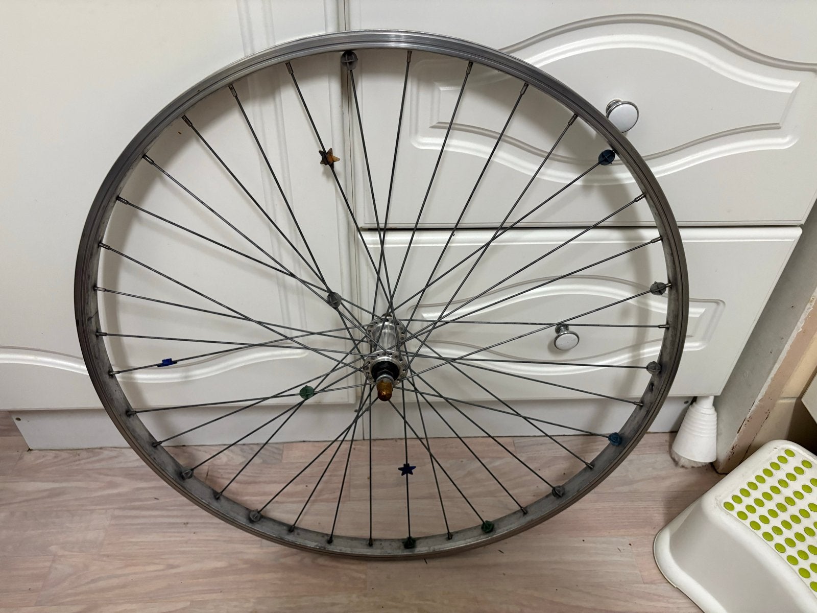 28 inch voorwiel voor omafiets, Wiel, Gebruikt, Ophalen of Verzenden, Aluminium