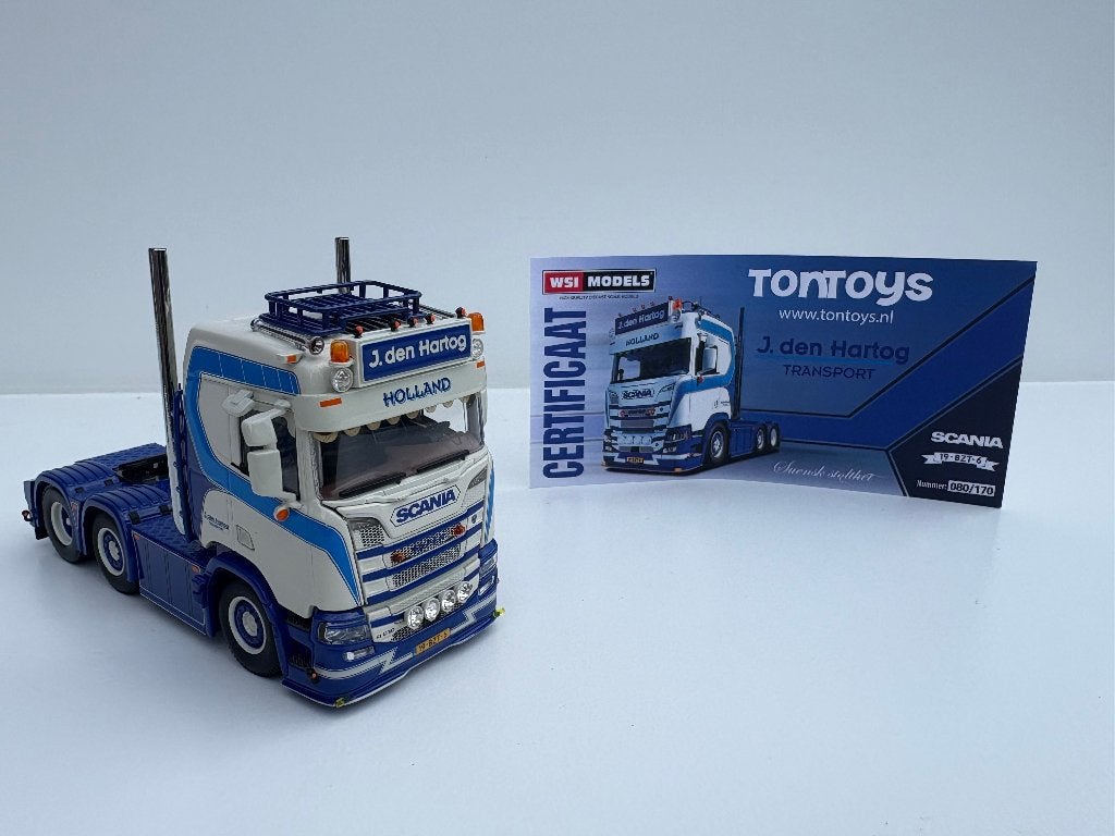 WSI SCANIA R NORMAL  I CR20N 6X2 TWIN STEER J.DEN HARTOG, Ophalen of Verzenden, Nieuw, Bus of Vrachtwagen, Wsi