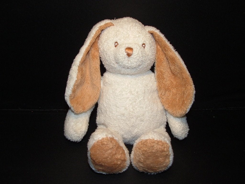 ANNA CLUB PLUSH KONIJN ZACHTE BADSTOF WIT MET BRUINE, Ophalen of Verzenden, Nieuw, Overige typen