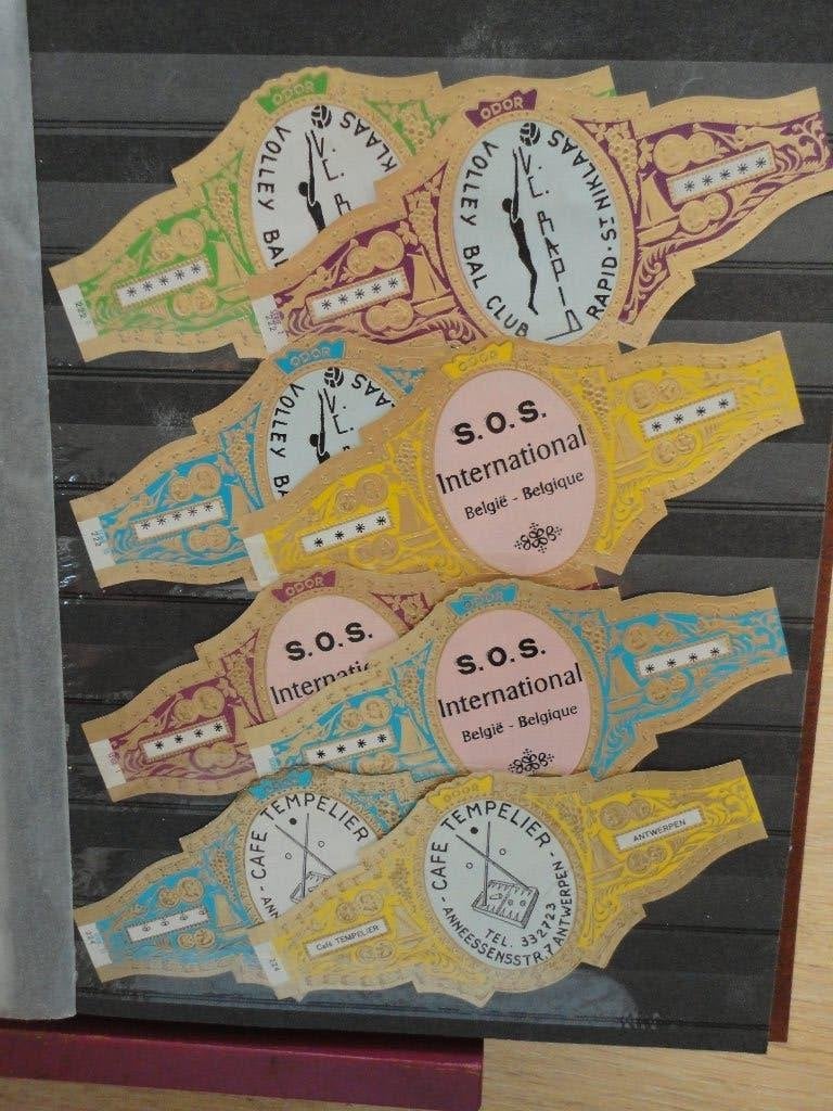 sigarenbandjes 45= 8st GF met nr, Ophalen of Verzenden, Gebruikt, Sigarenbandjes