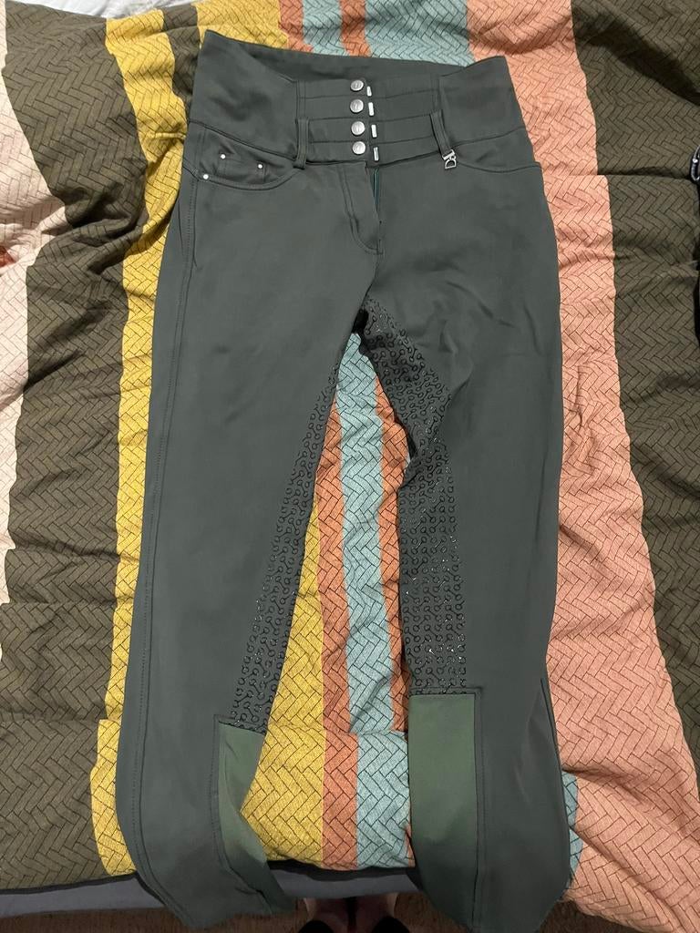 Horze rijbroek maat 38 donkergroen full grip, Dieren en Toebehoren, Dressuur, Zo goed als nieuw, Dames, Onderkleding