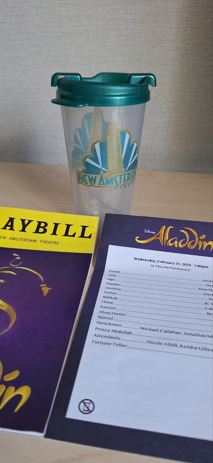 Playbill Aladdin 2021 New Amsterdam Theater, Ophalen of Verzenden
