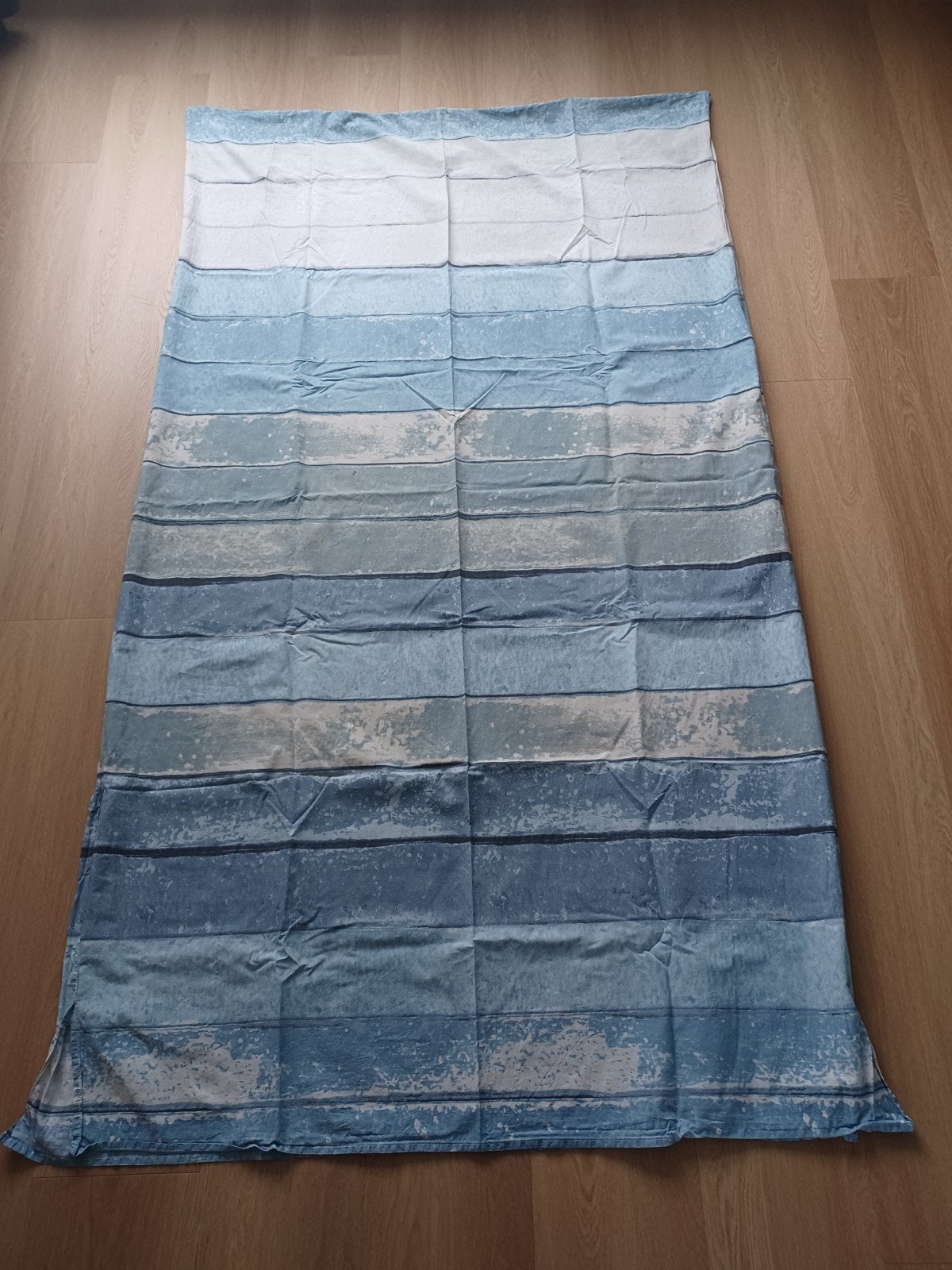 Dekbedovertrek katoen blauw/wit 140x220 cm, Eenpersoons, Blauw, Dekbedovertrek, Katoen