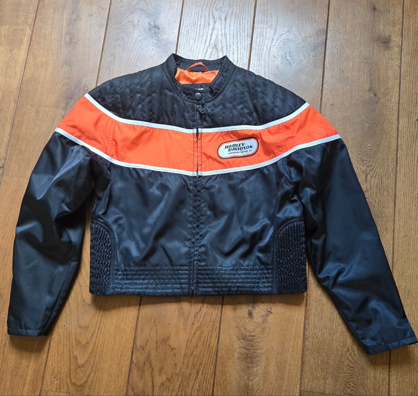 Harley-Davidson Racing Jas Zwart/Oranje, Jas | textiel, Harley Davidson. Origineel., Ophalen of Verzenden, Dames