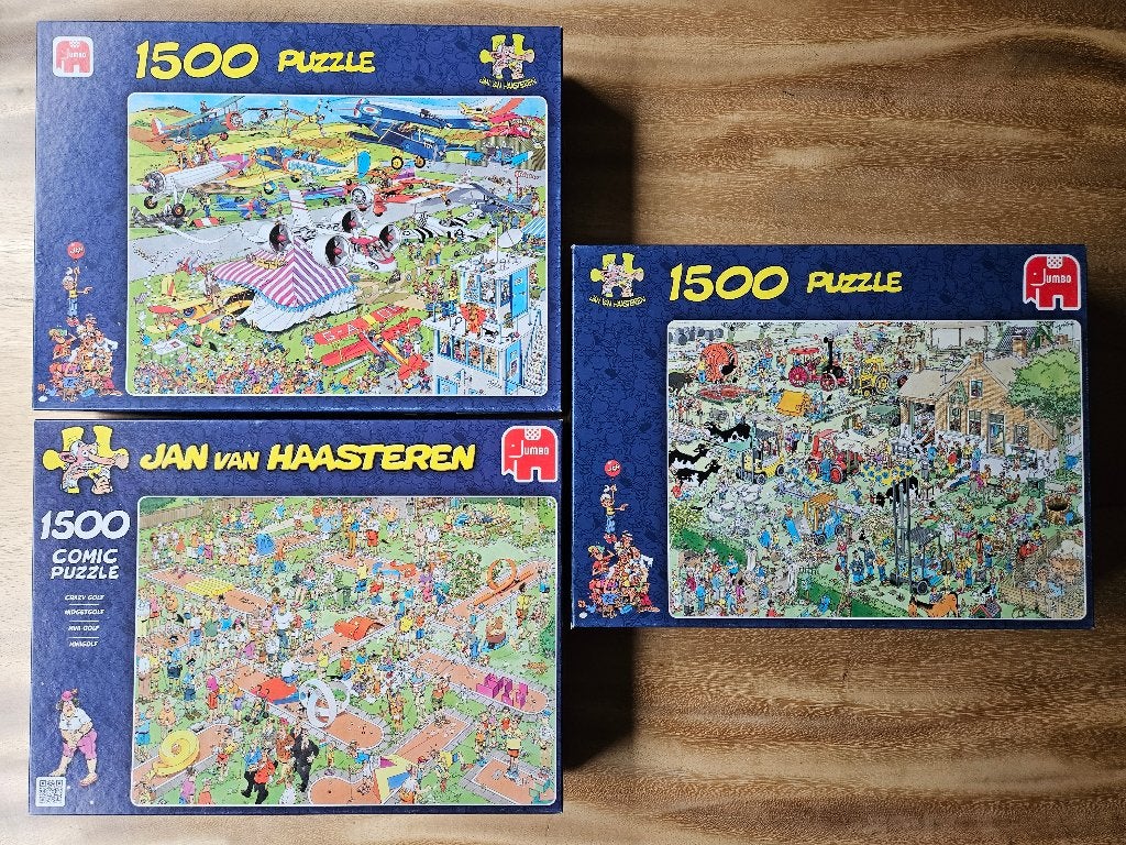 Jan van Haasteren Puzzels 1500 stukjes, Ophalen of Verzenden, 500 t/m 1500 stukjes, Gebruikt, Legpuzzel