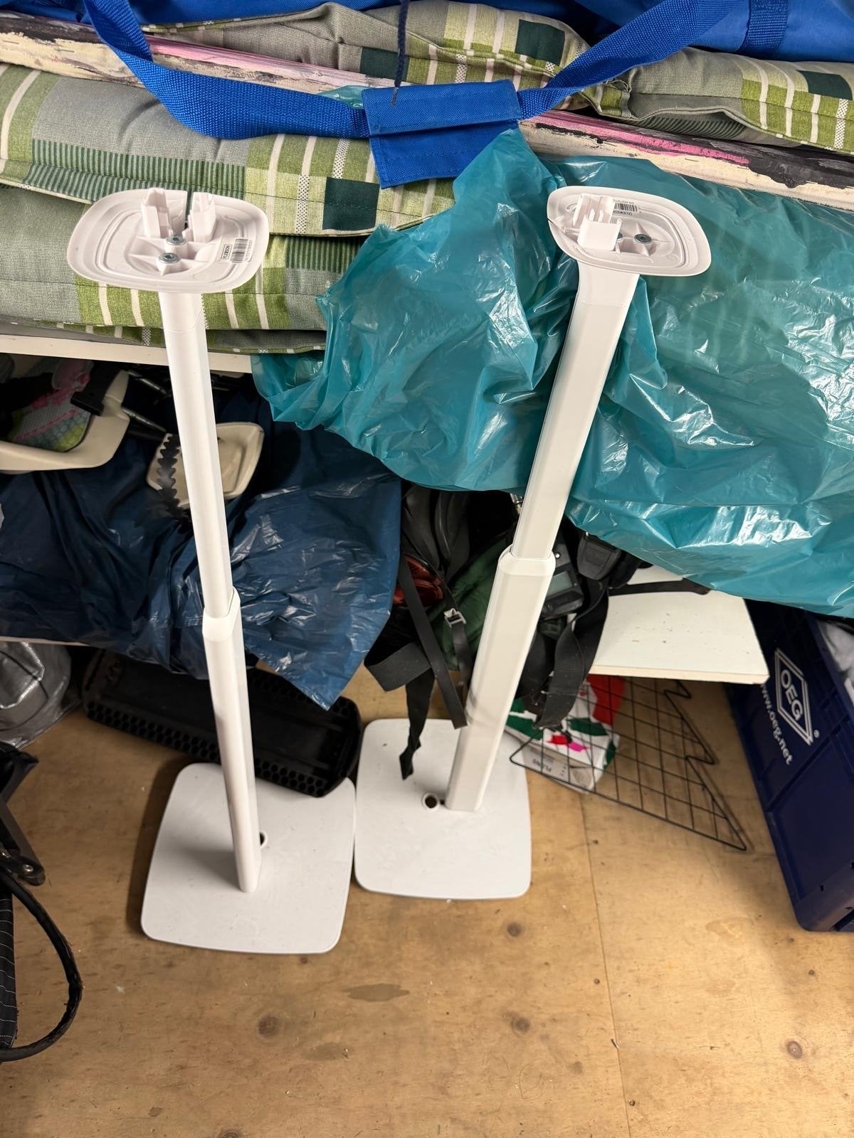 Twee witte sonos speaker standaarden, Audio, Tv en Foto, Luidsprekers, Ophalen, Gebruikt, Overige typen, Sonos
