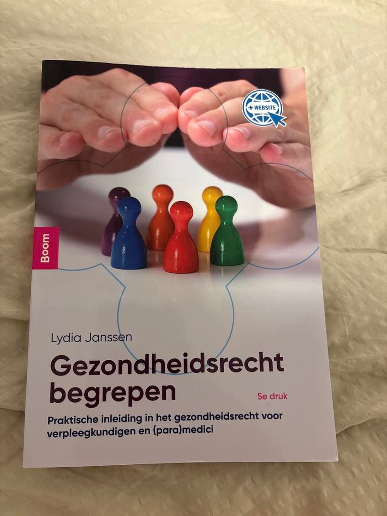 Gezondheidsrecht begrepen - Lydia Janssen (5e druk), Ophalen of Verzenden, Gamma, Zo goed als nieuw, HBO