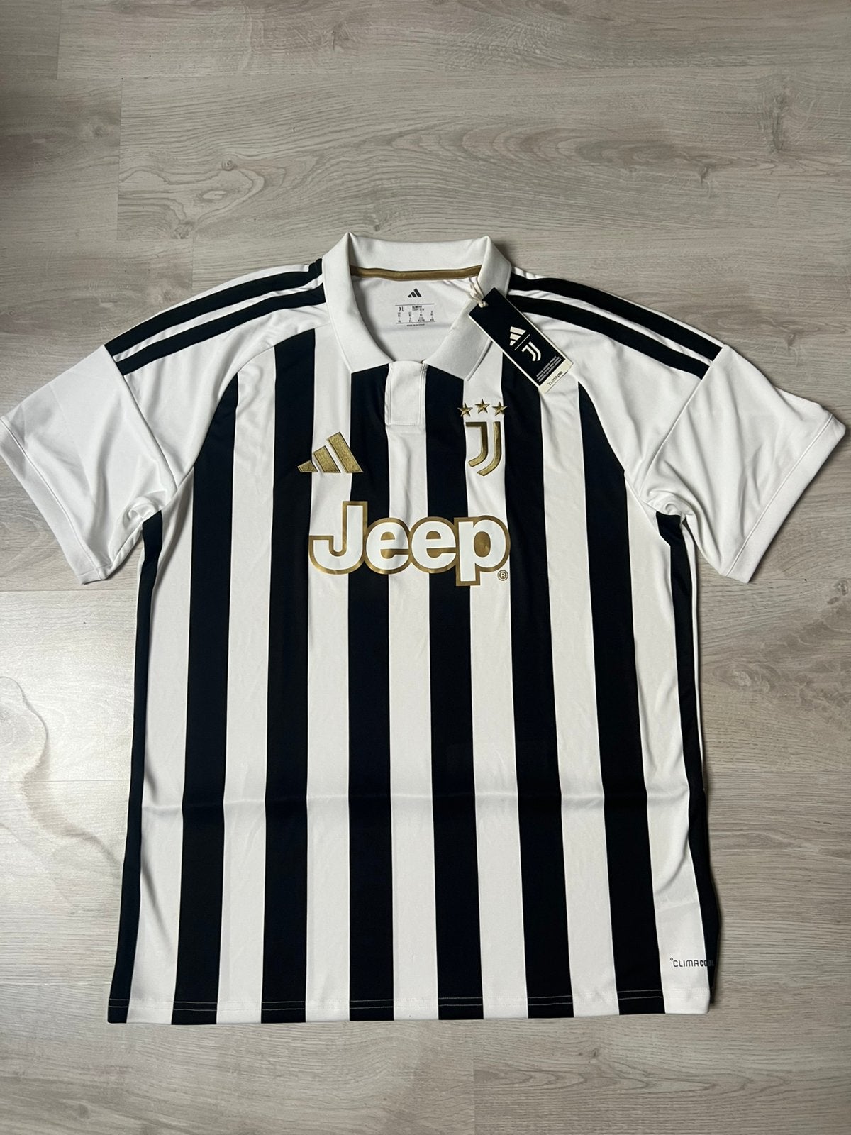Juventus Thuisshirt Adidas Zwart Wit Goud – XL, Maat XL, Ophalen of Verzenden, Zo goed als nieuw, Shirt