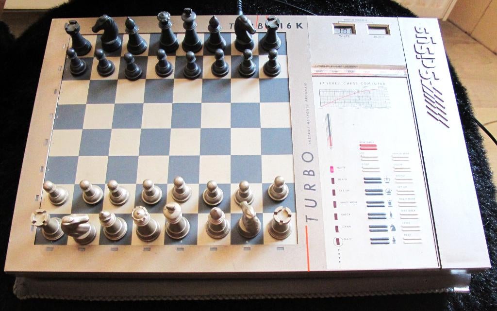 1985 SciSys KASPAROV TURBO 16K Chess SCHAAK COMPUTER, Ophalen of Verzenden, Minder dan 500 stukjes, Gebruikt, Schaken