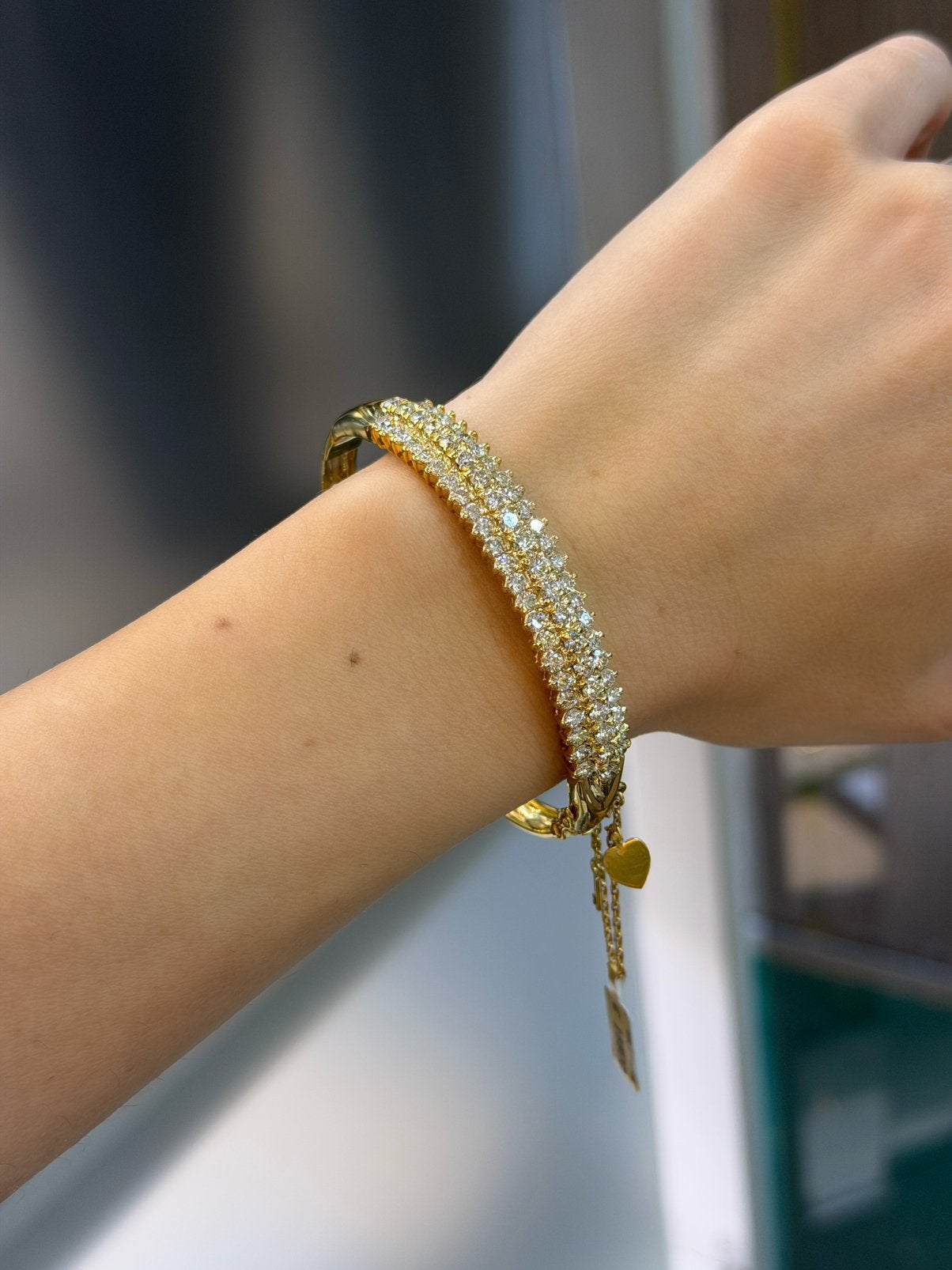 18KT Goud - 26.7 Gram - Armband - Natuurlijke diamanten, Ophalen, Nieuw, Goud