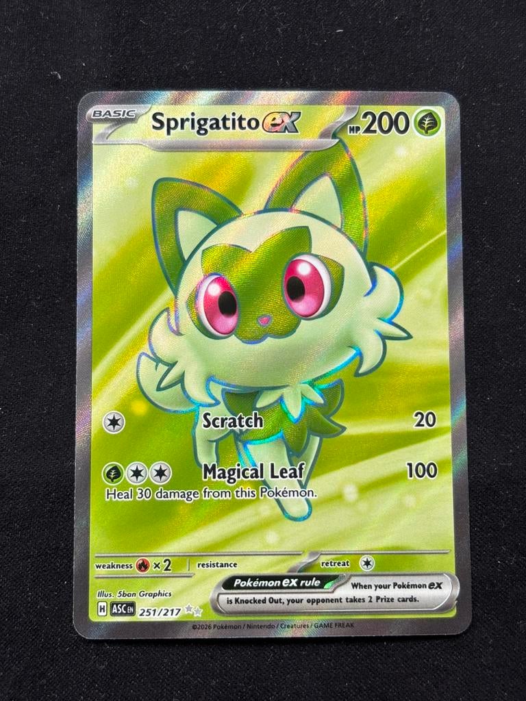 Sprigatito EX - Ascended Heroes 251/217, Ophalen of Verzenden, Zo goed als nieuw