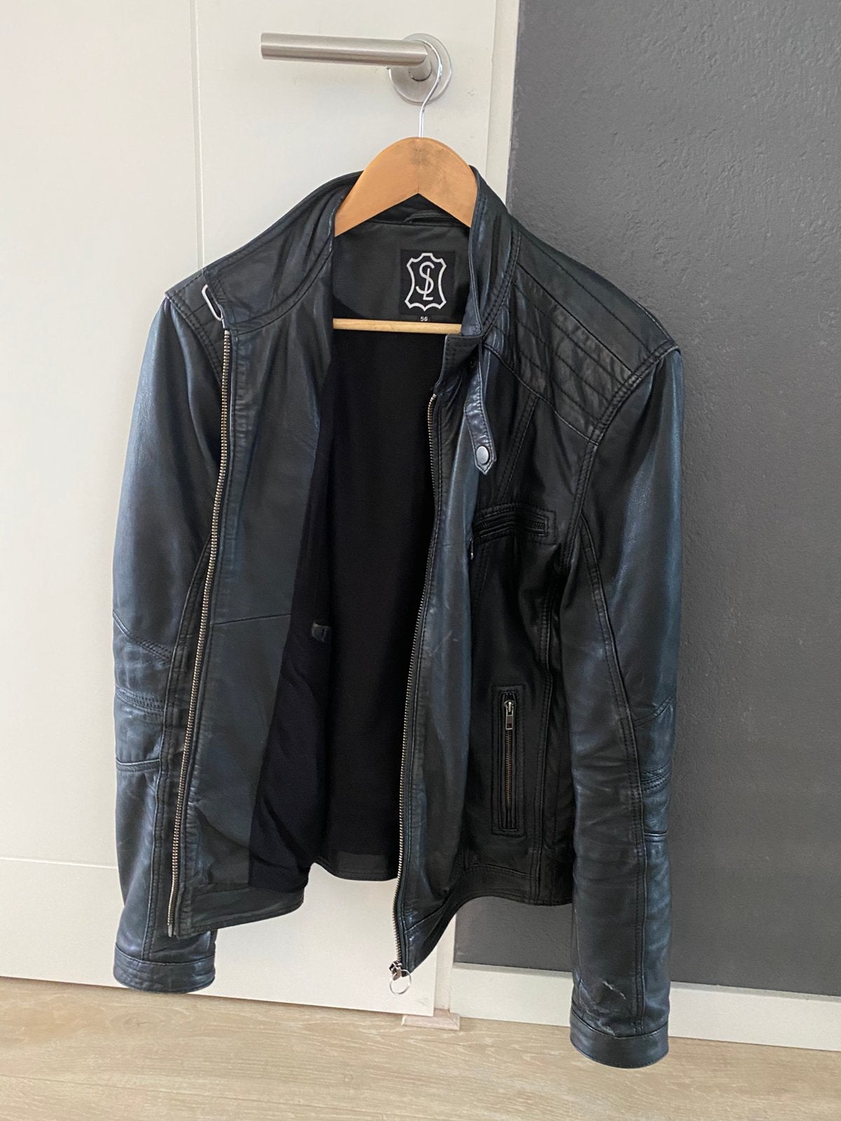Echte leren jas maat 56, Ophalen, Zo goed als nieuw, Maat 56/58 (XL), Bruin
