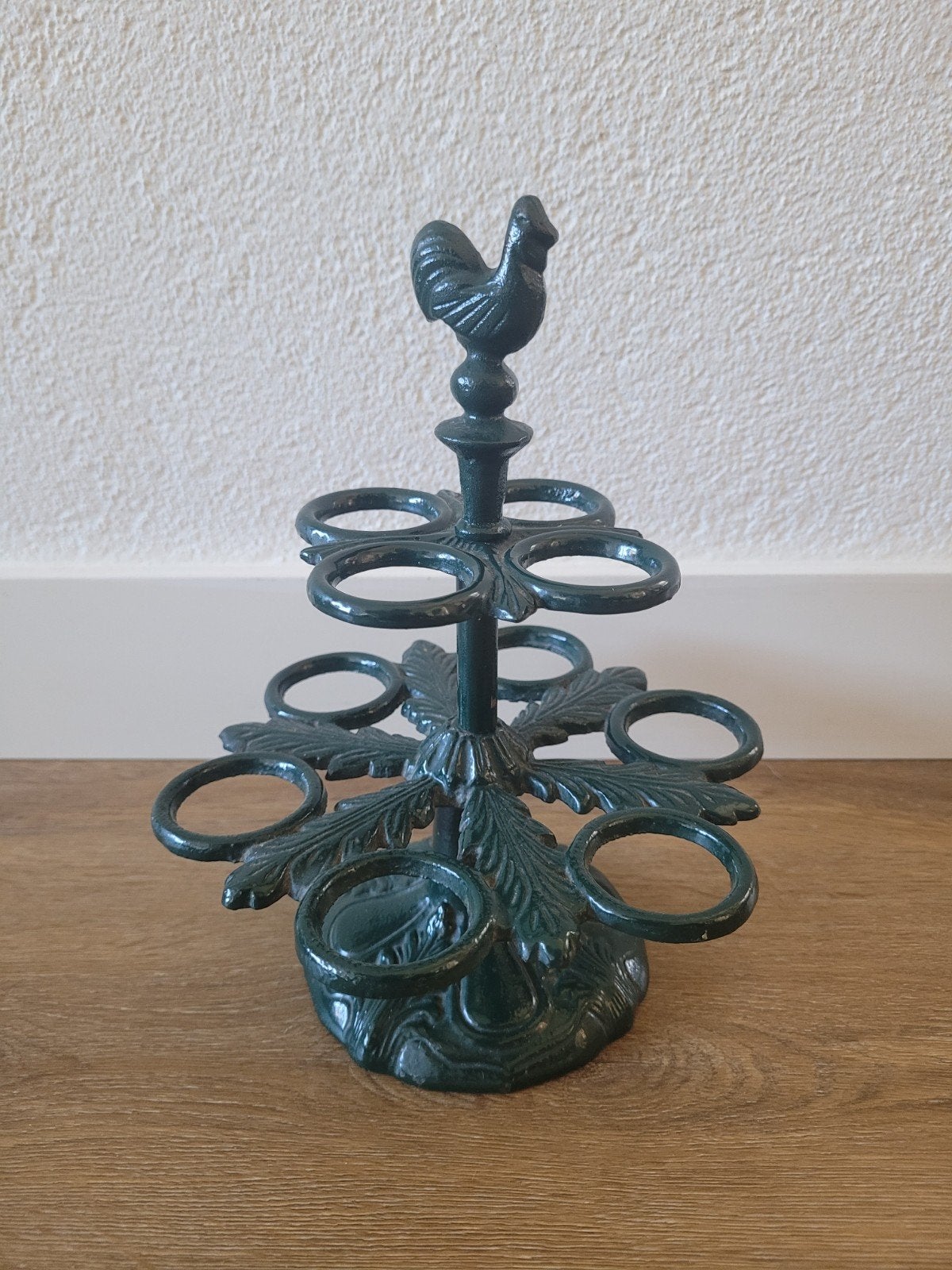 Eierrek van groen gietijzer ca. 25 cm., Ophalen of Verzenden