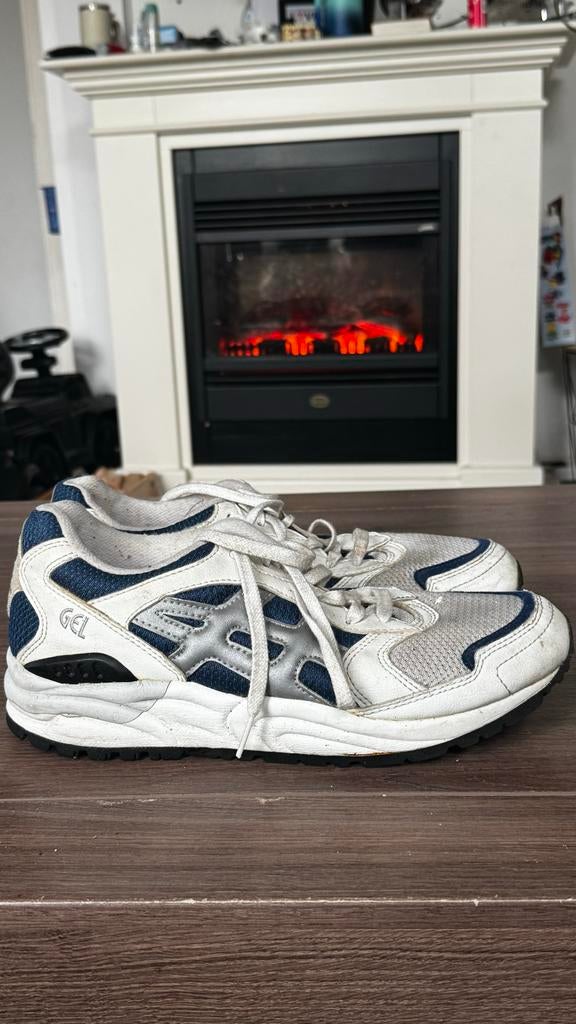Vintage ASICS GEL Sneakers TN706 - Maat 42.5 EU, Ophalen of Verzenden, Gedragen, Wit, Sneakers of Gympen