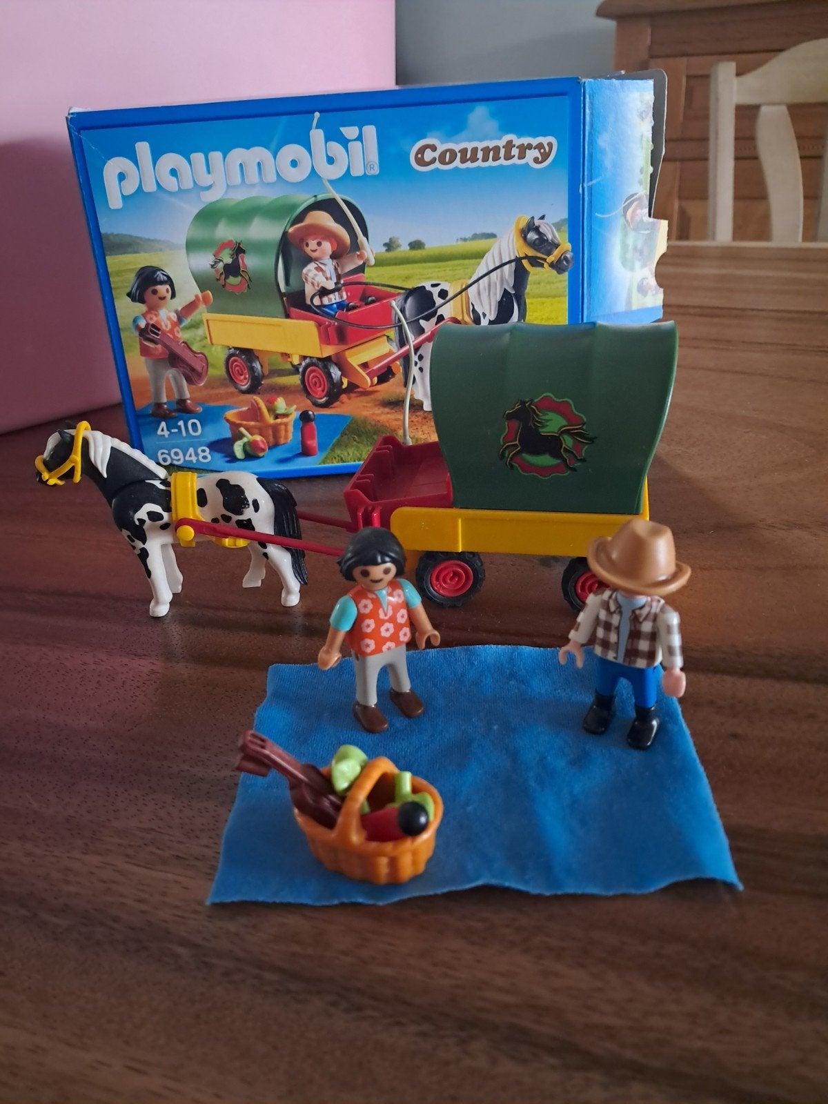Playmobil Country Huifkar met paard en figuren (6948), Ophalen of Verzenden