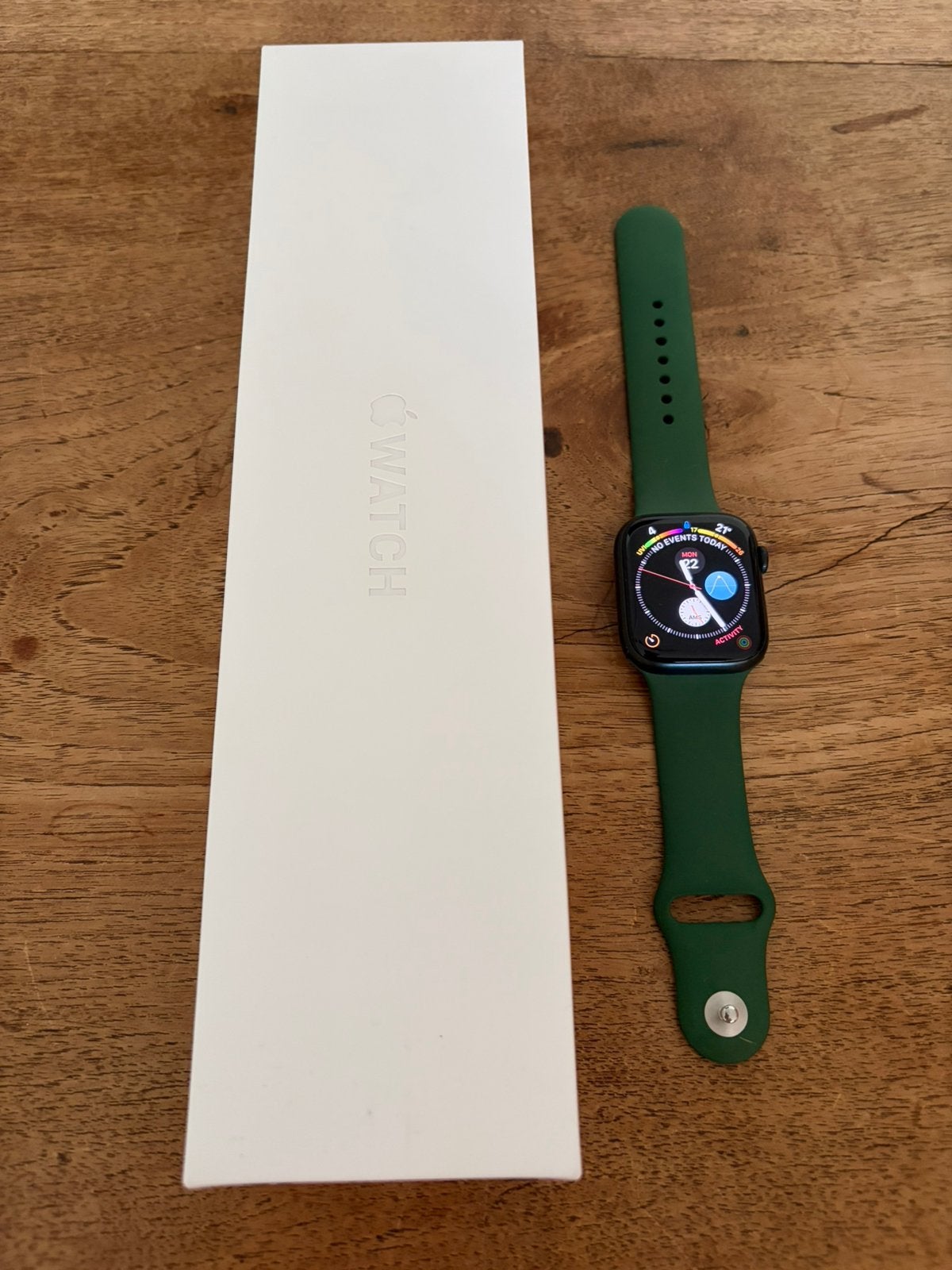 Apple Watch Series 7 (GPS) 45mm + Leather/Sport Bands, Gebruikt, Apple Watch ⌚️, IOS, Hoogte