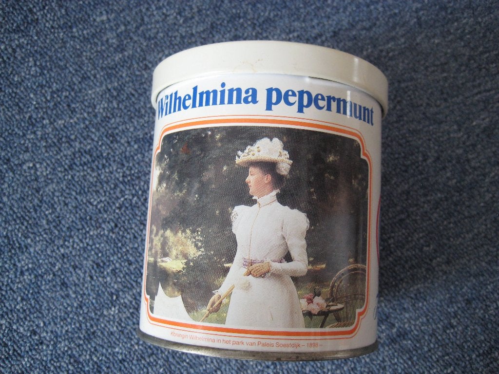 oud Wilhelmina pepermunt blik, Ophalen of Verzenden, Gebruikt, Overige