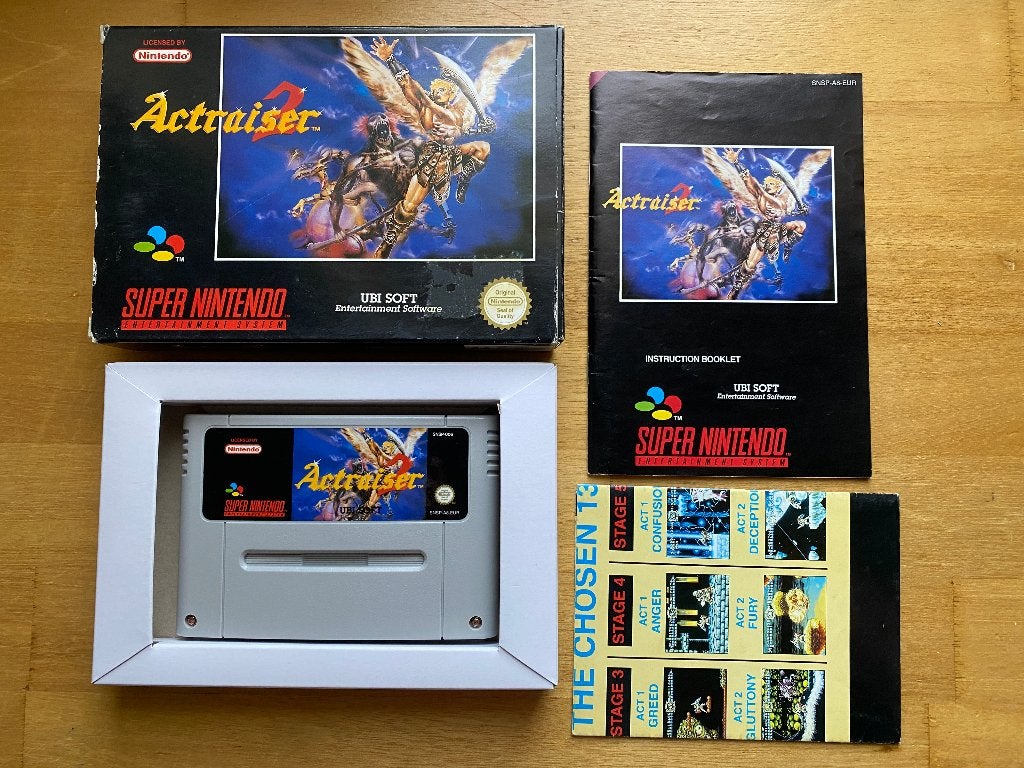 actraiser 2 snes, Spelcomputers en Games, Avontuur en Actie, 1 speler, Ophalen of Verzenden, Zo goed als nieuw