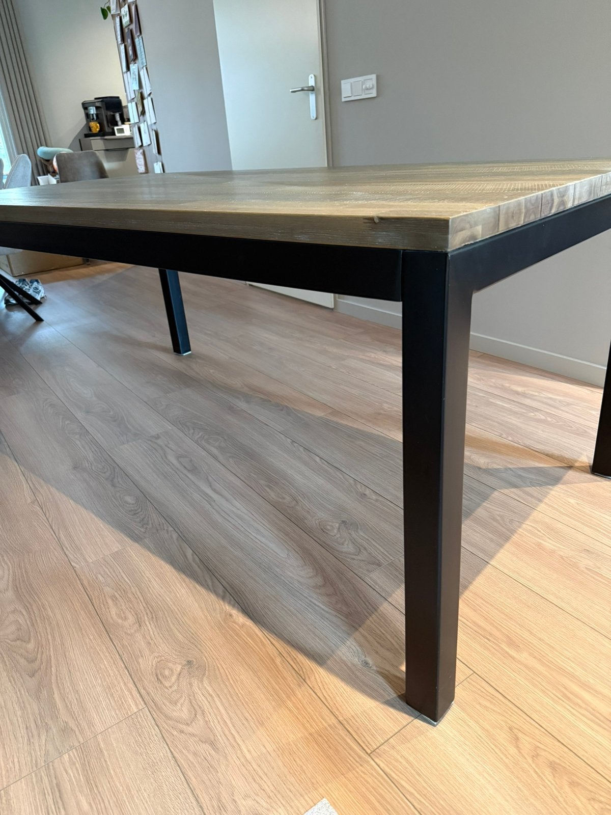 Eettafel hout 95x190x77cm hoog, Huis en Inrichting, Ophalen, Gebruikt, 50 tot 100 cm, 150 tot 200 cm