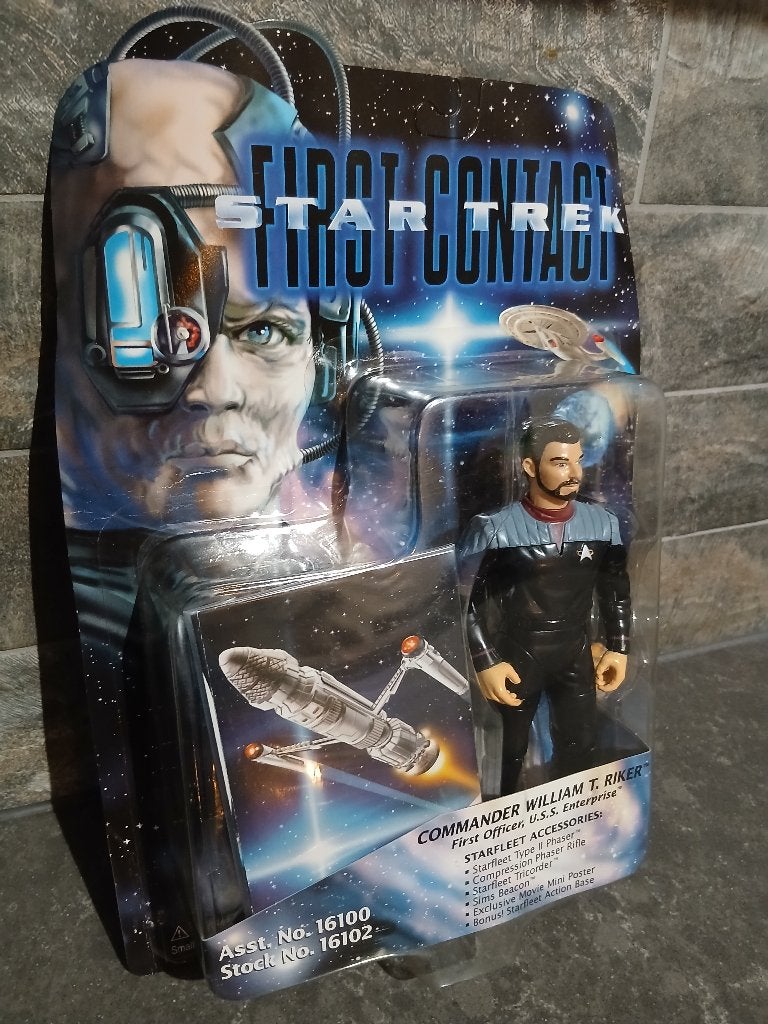 Playmates Star Trek First Contact - Commander William Riker, Ophalen of Verzenden, Nieuw, Film, Actiefiguur of Pop