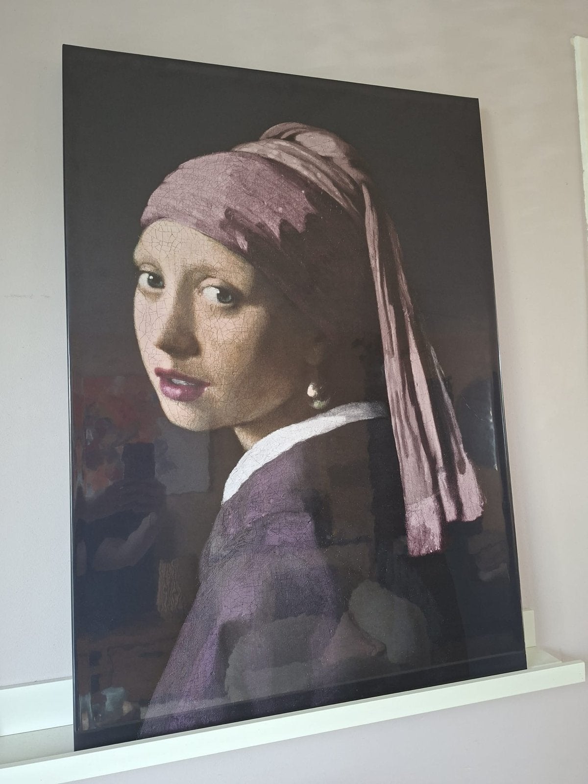 Het Meisje met de Parel - Johannes Vermeer reproductie, Antiek en Kunst, Kunst | Schilderijen | Klassiek, Ophalen, Portret of Personen