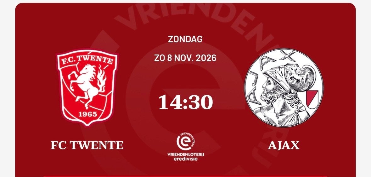Gezocht: 4 kaartjes fc twente - Ajax 8 nov