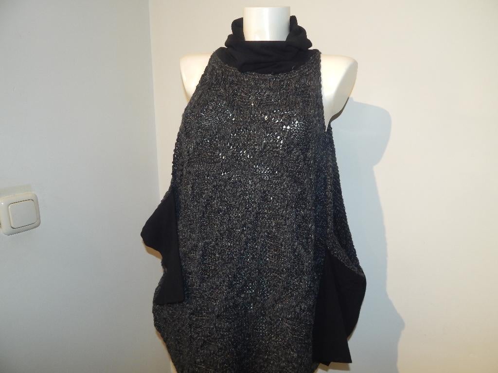 Sarah Pacini apart tuniek jurkje kol flappen materiaal mix, Sarah pacini, Verzenden, Maat 46/48 (XL) of groter, Zo goed als nieuw