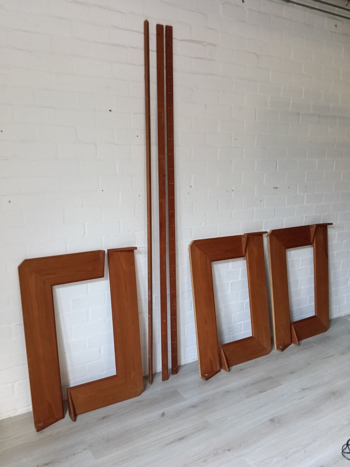 Modulair Vintage Hoek Wandmeubel Teak, Ophalen, Gebruikt, Teakhout, Minder dan 150 cm