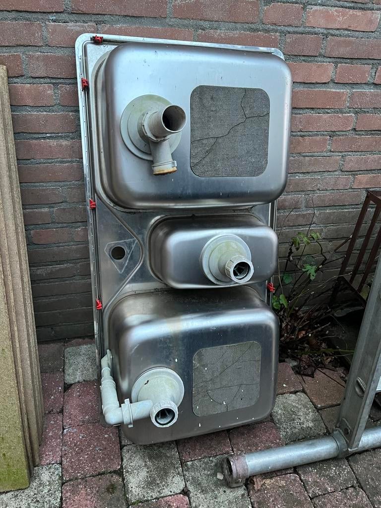 Franke dubbele roestvrijstalen wasbak - 100x51 cm, Ophalen of Verzenden, Zo goed als nieuw
