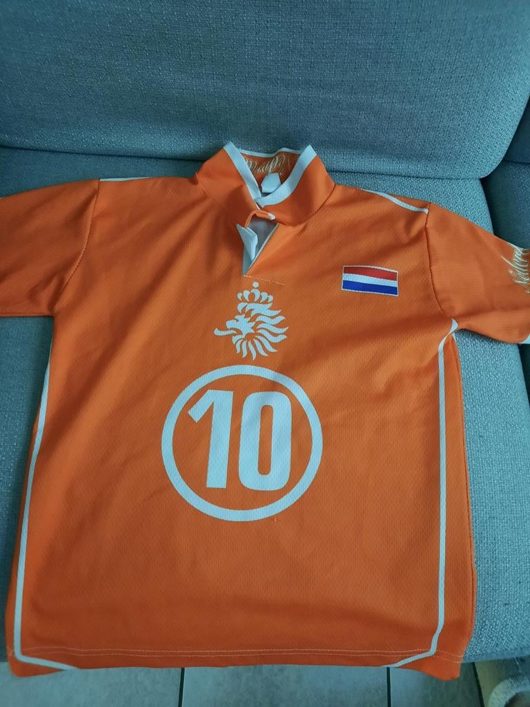 Oranje kindersportshirt maat 116 ( 6 jaar ), Ophalen of Verzenden, Jongen of Meisje, Sport- of Zwemkleding