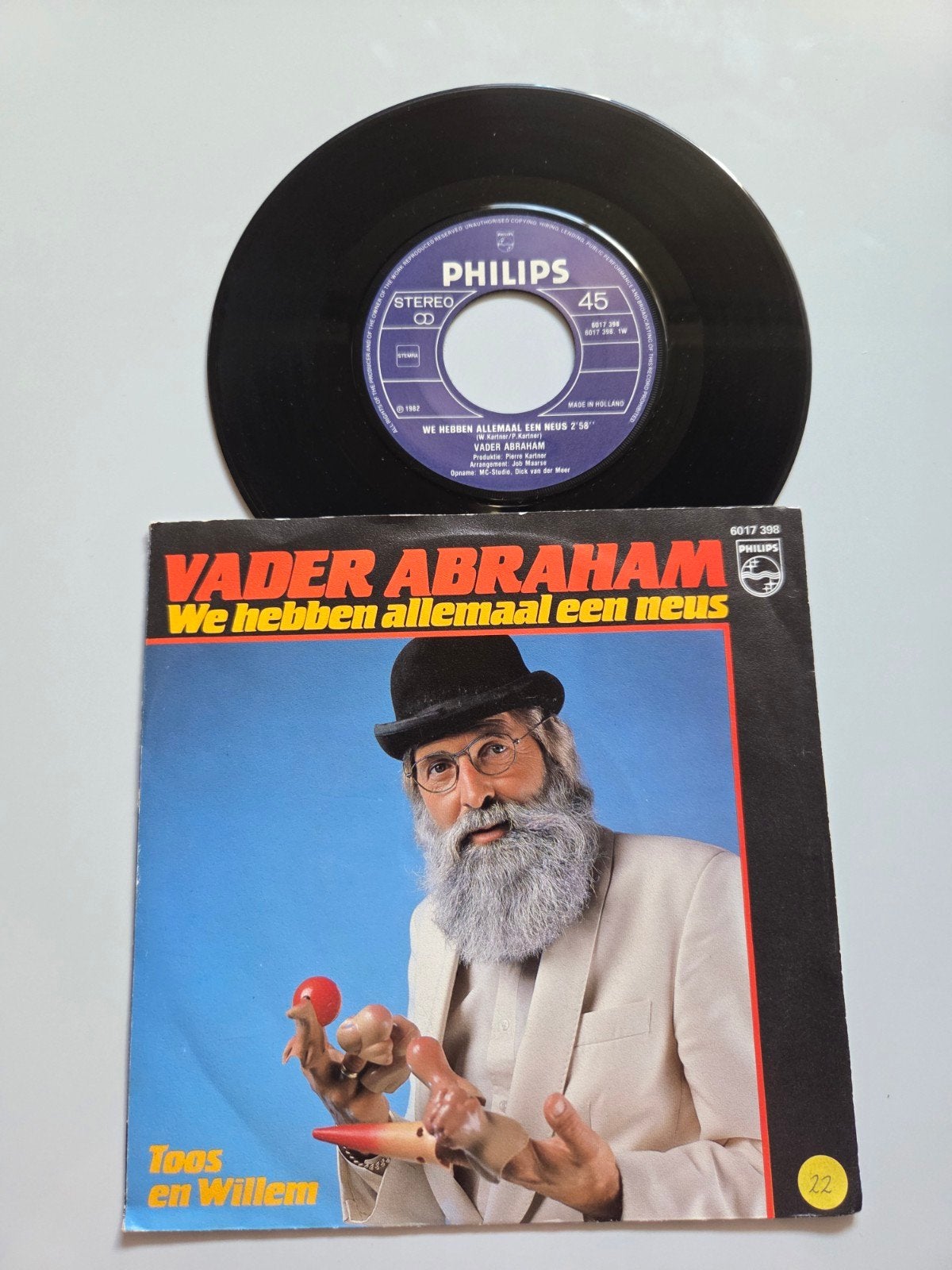 Vader Abraham - We hebben allemaal een neus, Gebruikt, 7 inch, Single, Ophalen of Verzenden