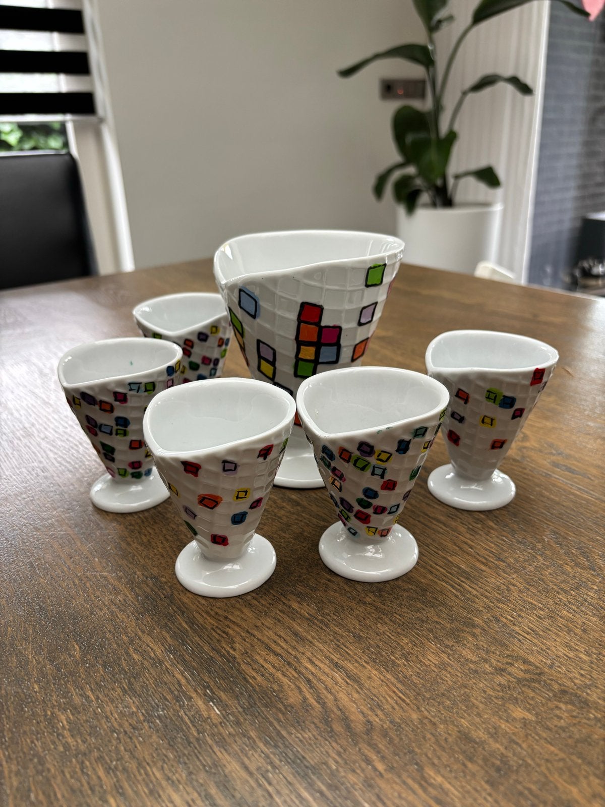 IJscoupe set met 5 kleine coupes en 1 grotere coupe., Overige typen, Ophalen of Verzenden, Zo goed als nieuw, Overige stijlen