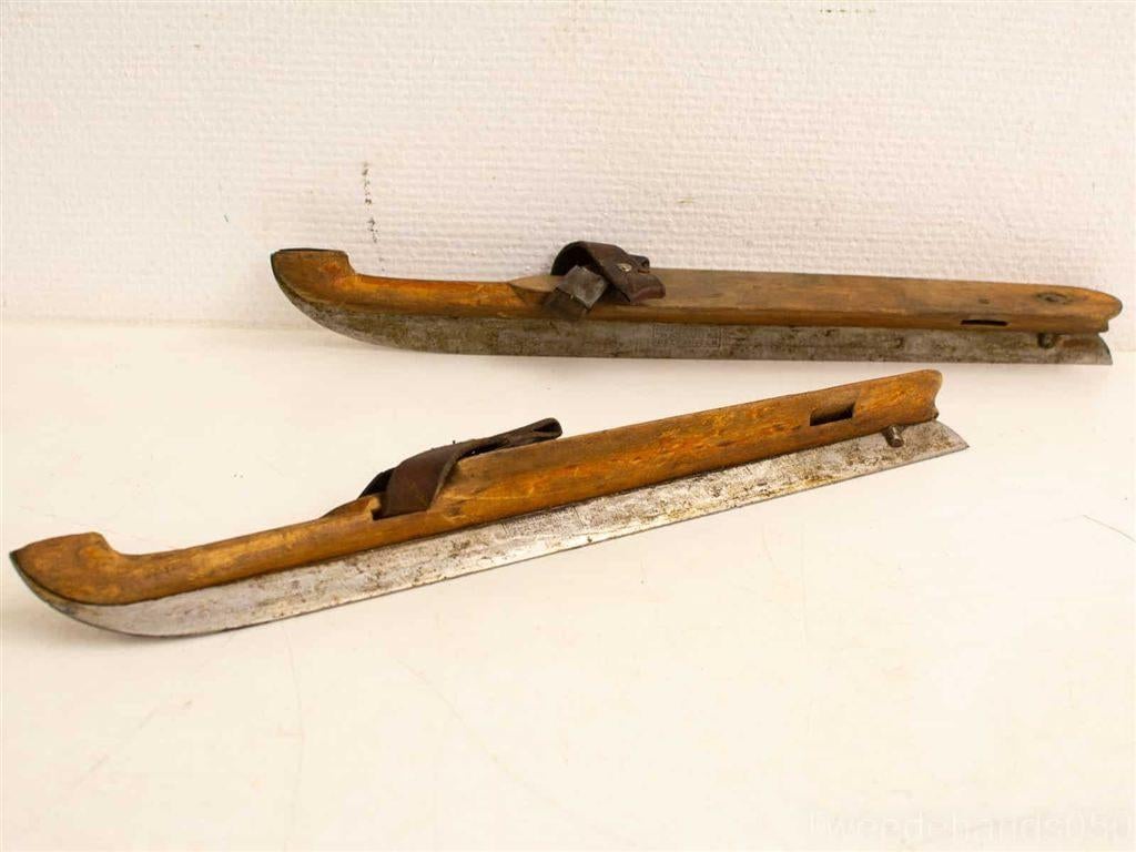 vintage houten schaatsen 25246, Ophalen of Verzenden, Gebruikt
