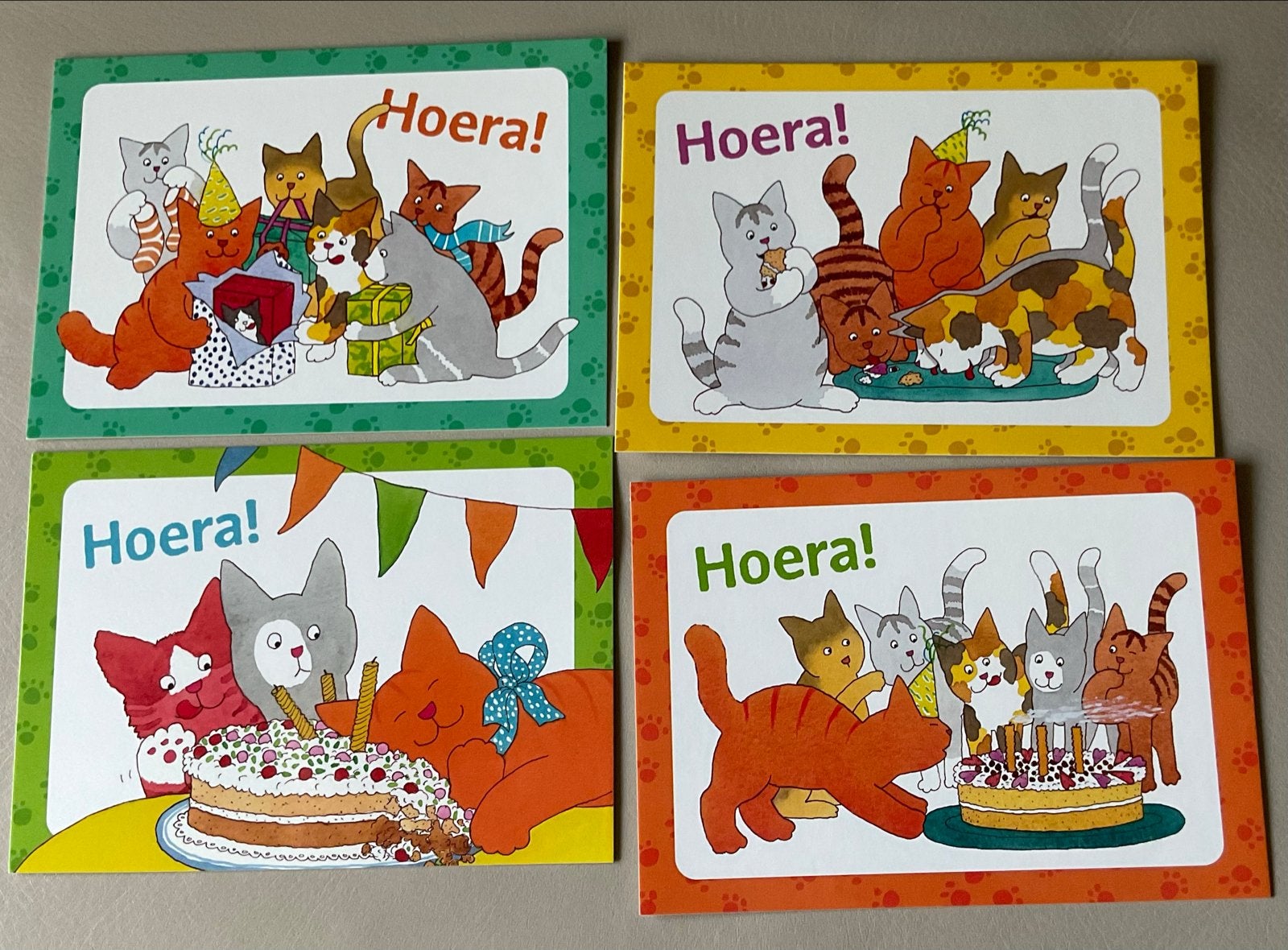 Dikkie Dik set van 4 ansichtkaarten verjaardag, Ophalen of Verzenden, Nieuw