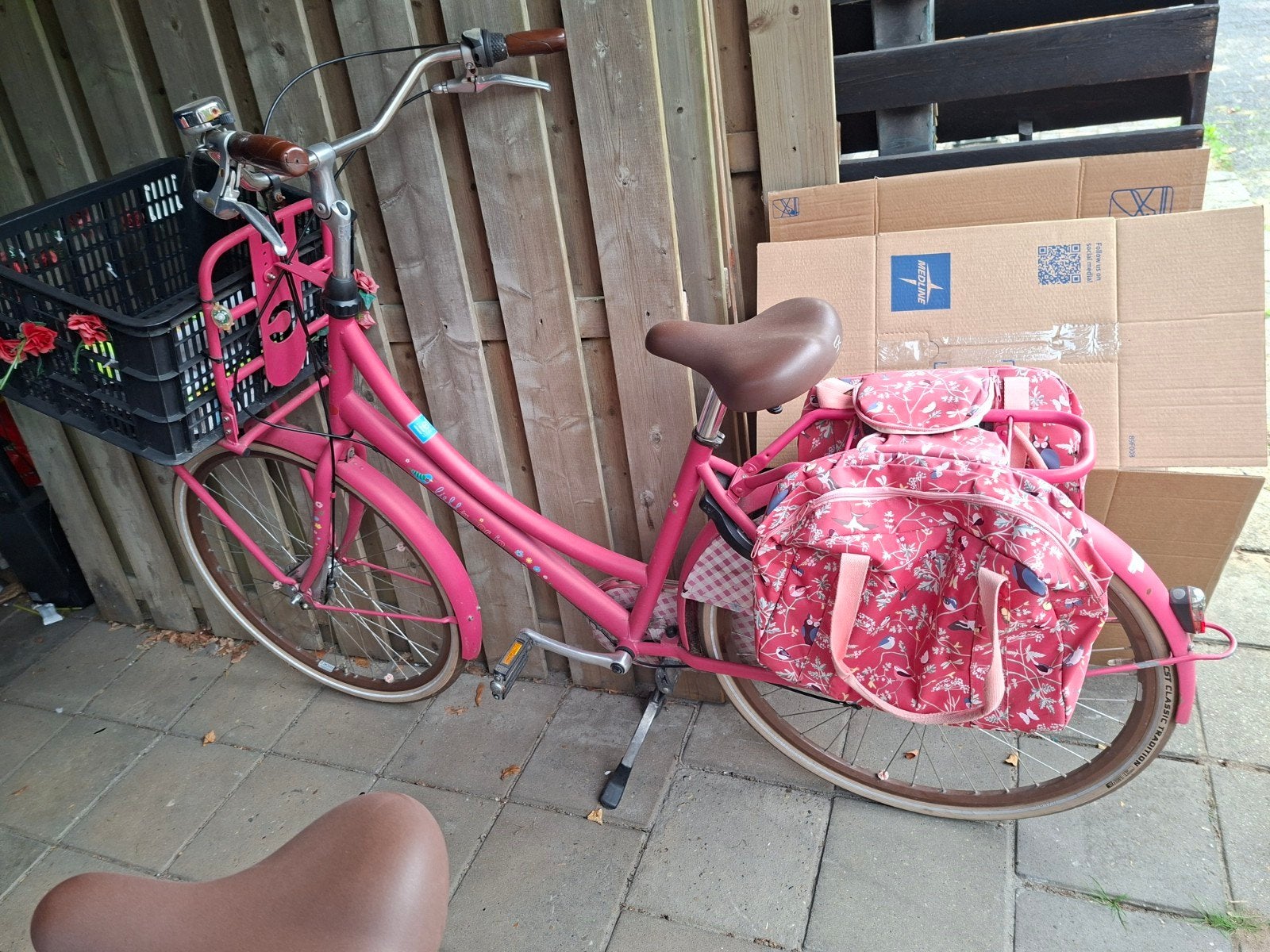 Cortina Lief! Moederfiets Roze met 3 Versnellingen, Fietsen en Brommers, Ophalen of Verzenden, Gebruikt, Overige merken, Mandje