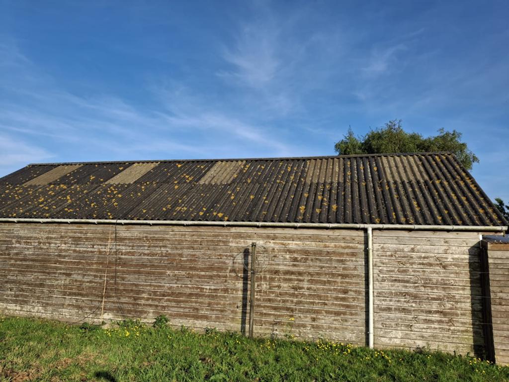 Gebruikte golfplaten. Eternit., Gebruikt, Zwart, Ophalen of Verzenden, 15 m² of meer