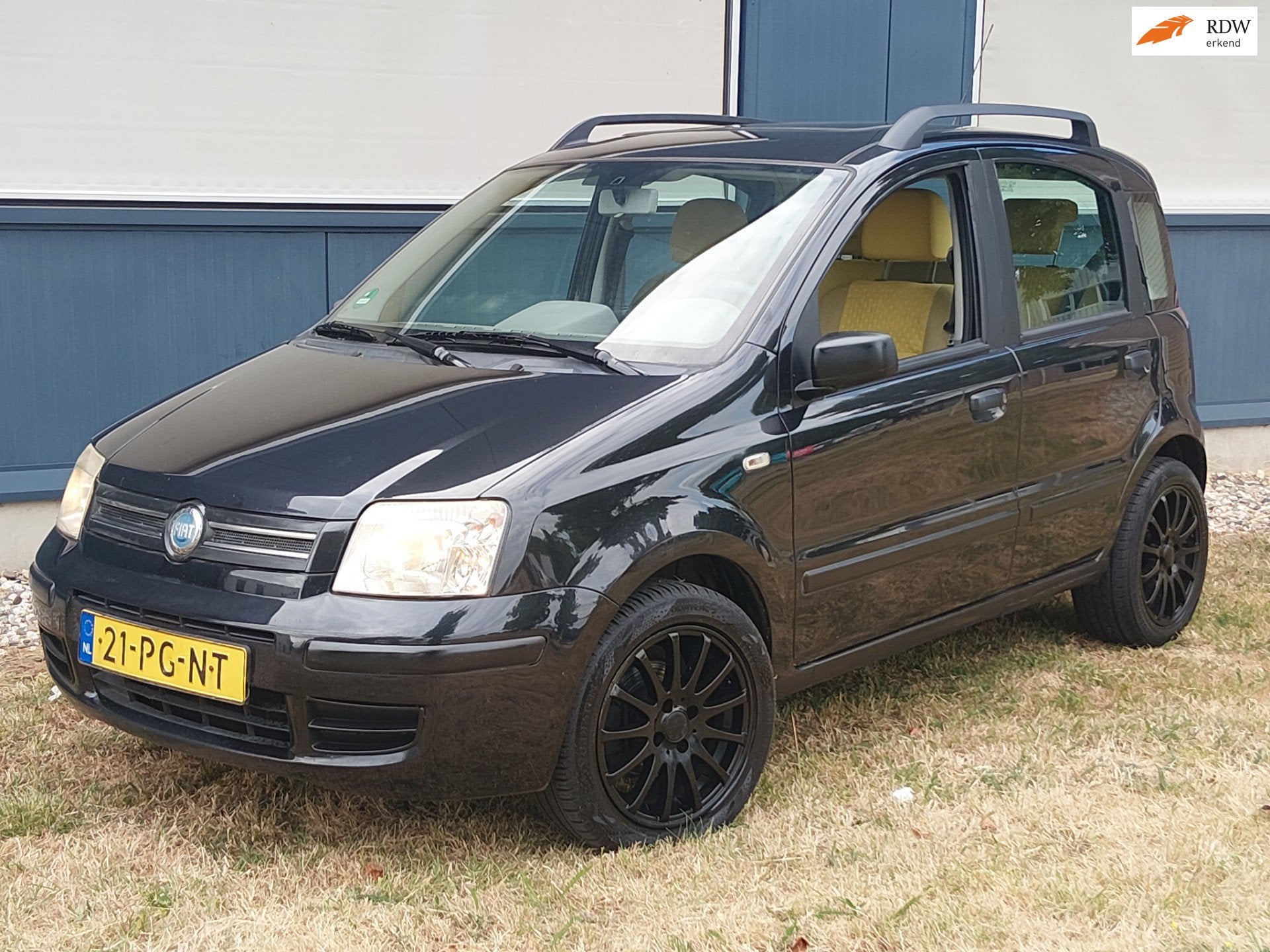 Fiat Panda 1.2 Dynamic 2004 NIEUWE APK, Auto's, Voorwielaandrijving, Gebruikt, Zwart, Origineel Nederlands